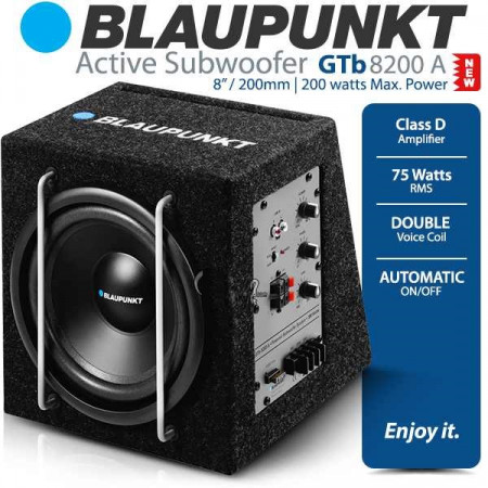 Subwoofer Auto Activ BLAUPUNKT GTB 8200A 20 cm Putere Maxima 200 W