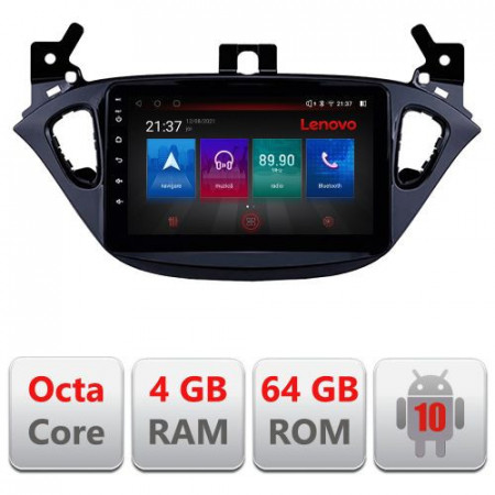 NAVIGATIE CARPAD ANDROID 10 DEDICATA OPEL CORSA E 2013-2016 ECRAN CAPACITIV OCTACORE 4GB RAM 64 GB ROM DVR CARKIT BLUETOOTH MIRROR LINK MODEL LENOVO KIT-corsa+EDT-E509-PRO