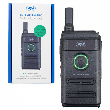 Statie radio portabila PNI PMR R10 PRO, 446MHz,0.5W, Monitor, Scan, coduri CTCSS DCS