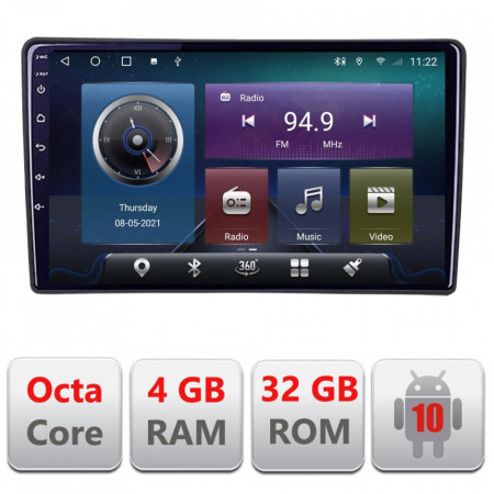 NAVIGAȚIE CARPAD ANDROID 10 DEDICATĂ FIAT TIPO 2015- ECRAN 9" CAPACITIV INTERNET 3G WIFI PROCESOR OCTA-CORE 4G RAM 32GB 1,6 GHZ DVR CARKIT BLUETOOTH MIRROR LINK MODEL KIT-TIPO+EDT-E409