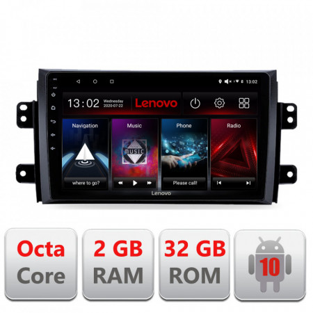 NAVIGATIE CARPAD ANDROID 10 DEDICATA SUZUKI SX 2006-, ECRAN CAPACITIV OCTACORE 2GB RAM 32 GB ROM DVR CARKIT BLUETOOTH MIRROR LINK MODEL LENOVO KIT-124+EDT-E509