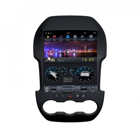NAVIGATIE ANDROID DEDICATA Ford Ranger EDT-T245 6CORE ECRAN VERTICAL 12.1'' TESLA STYLE PROCESOR PX6 4GB RAM 32GB DVR GPS WAZE MODEL PREMIUM EDT-T245-6CORE