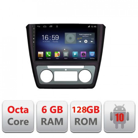 NAVIGATIE CARPAD ANDROID 10 DEDICATA SKODA YETI 2009-2014 ECRAN CAPACITIV OCTACORE 6GB RAM 128GB ROM DVR CARKIT BLUETOOTH MIRROR LINK MODEL LENOVO KIT-YETI+EDT-E609