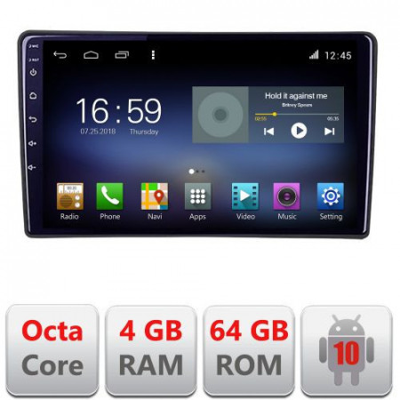 NAVIGAȚIE LENOVO ANDROID 10 DEDICATĂ FIAT TIPO 2015- ECRAN CAPACITIV OCTACORE 4GB RAM 64 GB ROM DVR CARKIT BLUETOOTH MIRROR LINK MODEL LENOVO KIT-TIPO+EDT-E509-PRO