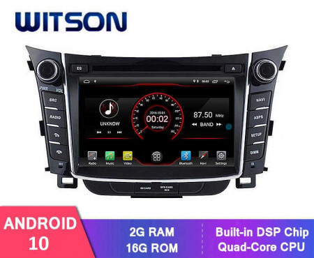 NAVIGATIE ANDROID 10 DEDICATA HYUNDAI I30 2011-2017 WITSON W2-KS5724 PROCESOR QUAD CORE 16GB 2GB RAM ECRAN IPS 7INCH INTERNET 4G WIFI CARKIT BLUETOOTH USB DVD AUTO RADIO GPS WAZE