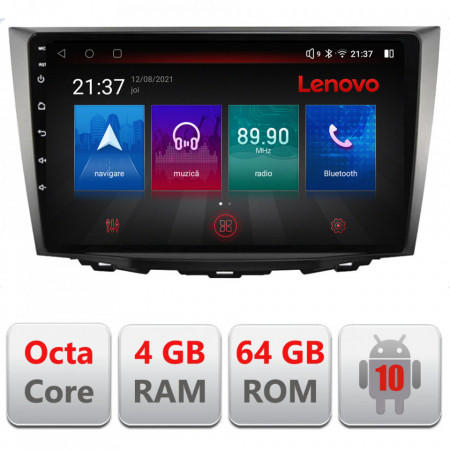 NAVIGATIE CARPAD ANDROID 10 DEDICATA SUZUKI KIZASHI 2009-2015, ECRAN CAPACITIV OCTACORE 4GB RAM 64 GB ROM DVR CARKIT BLUETOOTH MIRROR LINK MODEL LENOVO KIT-KIZASHI+EDT-E509-PRO