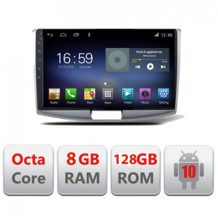 Navigatie VW Passat 2010-2015 F-267 Octa Core cu Android Radio Bluetooth Internet GPS WIFI DSP 8+128GB 4G KIT-267+EDT-E610