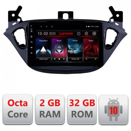 NAVIGATIE CARPAD ANDROID 10 DEDICATA OPEL CORSA E 2013-2016 ECRAN CAPACITIV OCTACORE 2GB RAM 32 GB ROM DVR CARKIT BLUETOOTH MIRROR LINK MODEL LENOVO KIT-corsa+EDT-E509