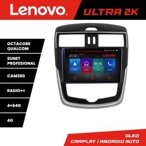 Navigatie Nissan Pulsar 2014-2018 Android radio gps internet 8 core QLED Qualcomm 4+64 360 Lenovo KIT-pulsar+ULTRA-9-4+64