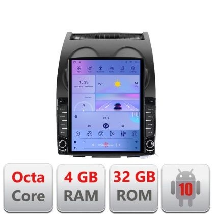 Navigatie Nissan Qashqai J10 H-499 ecran tip TESLA 9.7" cu Android Radio Bluetooth Internet GPS WIFI 4+32GB DSP 4G Octa Core KIT-499+EDT-E709