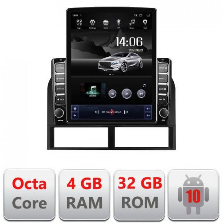 NAVIGATIE TESLA ANDROID DEDICATA JEEP GRAND CHEROKEE II 1999-2004 ECRAN VERTICAL IPS 9.7" WIFI SIM 4G OCTACORE 4 + 32GB SUNET DSP DVR CARKIT BLUETOOTH CARPLAY ANDROID AUTO WIRELESS GPS WAZE MODEL KIT-CHEROKEE-OLD+EDT-E709