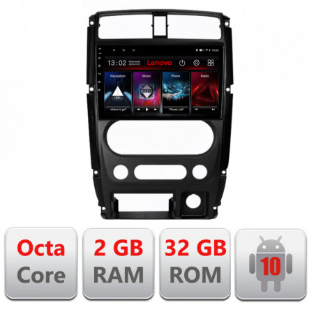 NAVIGATIE CARPAD ANDROID 10 DEDICATA SUZUKI JIMNY 2007-2016 ECRAN CAPACITIV OCTACORE 2GB RAM 32 GB ROM DVR CARKIT BLUETOOTH MIRROR LINK MODEL LENOVO KIT-JIMNY07+EDT-E509