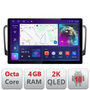 Navigatie dedicata VW Sharan 2011-2020 N-SHARAN Edonav ecran 13" 2K 4+32 Android Waze USB Navigatie 4G 360 Toslink Youtube Rad KIT-Sharan+EDT-E413-2K