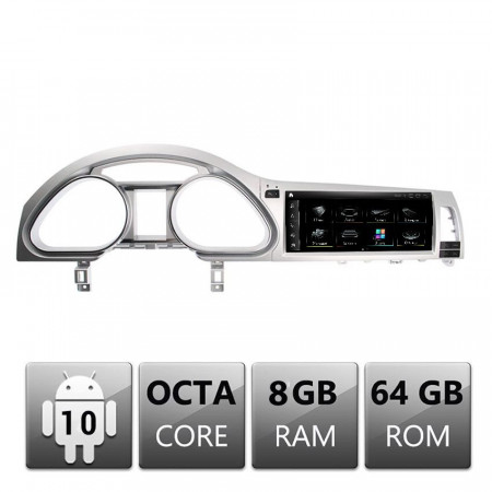 NAVIGATIE ANDROID 10 DEDICATA AUDI A6L 2010-2011 MMI3G ECRAN 10,25” CAPACITIV INTERNET WIFI PROCESOR CORTEX A9 1,6GHZ 4GB RAM 64GB ROM CARKIT BLUETOOTH PRELUARE AGENDA TELEFONICA MIRROR LINK MODEL EDT-A6-3G