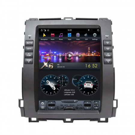 NAVIGATIE ANDROID 9.0 DEDICATA TOYOTA LAND CRUISER PRADO J120 ECRAN 10.4'' TESLA STYLE 6-CORE 4G RAM WIFI 32GB DVR GPS WAZE MODEL PREMIUM EDOTEC EDT-T456-6Core
