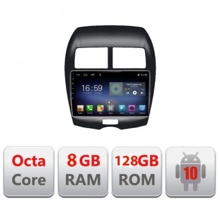 NAVIGAȚIE CARPAD ANDROID 10 DEDICATĂ CITROEN AIRCROSS/ MITSUBISHI ASX ECRAN CAPACITIV OCTACORE 8GB RAM 128GB ROM DVR CARKIT BLUETOOTH MIRROR LINK KIT-026+EDT-E610