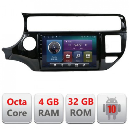 NAVIGATIE CARPAD ANDROID 10 DEDICATA KIA RIO 2014-2017 ECRAN 9" CAPACITIV INTERNET 3G WIFI PROCESOR CORTEX A9 OCTA CORE 4G RAM 32GB 1,6 GHZ DVR CARKIT BLUETOOTH MIRROR LINK MODEL KIT-504+EDT-E409
