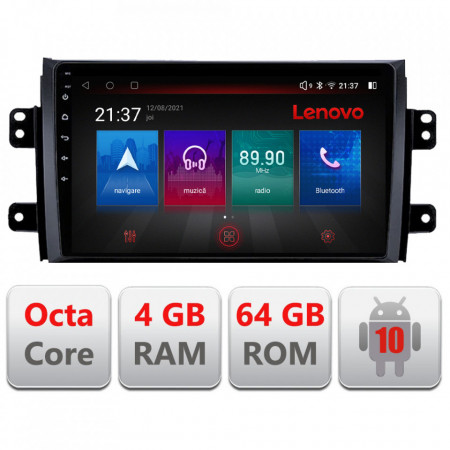 NAVIGATIE CARPAD ANDROID 10 DEDICATA SUZUKI SX 2006-, ECRAN CAPACITIV OCTACORE 4GB RAM 64 GB ROM DVR CARKIT BLUETOOTH MIRROR LINK MODEL LENOVO KIT-124+EDT-E509-PRO