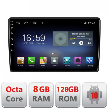 NAVIGAȚIE CARPAD ANDROID 10 DEDICATĂ CITROEN BERLINGO 2008-2018 ECRAN CAPACITIV OCTACORE 8GB RAM 128GB ROM DVR CARKIT BLUETOOTH MIRROR LINK KIT-berlingo+EDT-E609