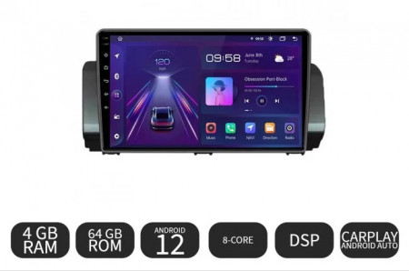 Navigatie Dacia Logan 3, Sandero 3, Jogger 2021+ Android 12, 4GB RAM 64GB, carplay / android auto, wifi, waze, bluetooth