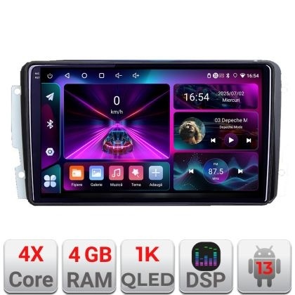 Navigatie Mercedes C 2001-2004 CLK G 2004-2006 A-171 4+64 InCell Display 1K Android Waze USB Navigatie Internet Youtube Radio KIT-171+EDT-E209-RK