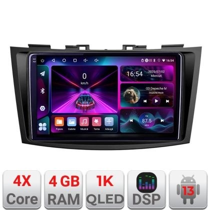 Navigatie Suzuki Swift 2010-2017 A-179 4+64 InCell Display 1K Android Waze USB Navigatie Internet Youtube Radio KIT-179+EDT-E209-RK