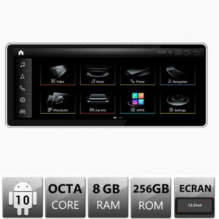 NAVIGATIE ANDROID 10 DEDICATA AUDI Q5 2009-2016 ECRAN 12,3” CAPACITIV INTERNET WIFI PROCESOR CORTEX A9 1,6GHZ 8GB RAM 256GB ROM CARKIT BLUETOOTH PRELUARE AGENDA TELEFONICA MIRROR LINK MODEL EDT-Q5-LOW-V3