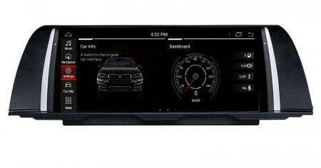 NAVIGATIE ANDROID 10 DEDICATA BMW SERIA 5 F10 CIC 2010-2012 ECRAN 8,8” CAPACITIV INTERNET WIFI PROCESOR CORTEX A9 1,6GHZ 2GB RAM 32GB ROM CARKIT BLUETOOTH PRELUARE AGENDA TELEFONICA MIRROR LINK MODEL EDT-F10-CIC-QUAD
