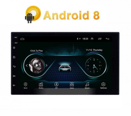 NAVIGATIE CARPAD 2DIN UNIVERSALA ANDROID 8.1 EDOTEC EDT-E200 ECRAN 7'' CAPACITIV USB INTERNET 3G DVR WAZE GPS