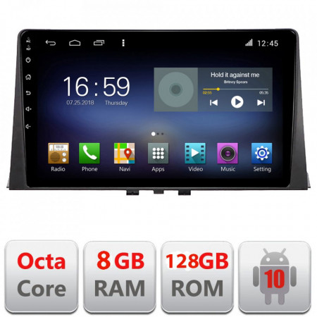 NAVIGAȚIE CARPAD ANDROID 10 DEDICATĂ CITROEN BERLINGO 2019- ECRAN CAPACITIV OCTACORE 8GB RAM 128GB ROM DVR CARKIT BLUETOOTH MIRROR LINK KIT-berlingo18+EDT-E610