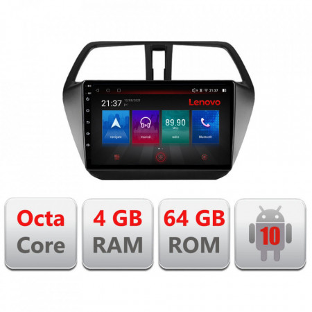 NAVIGATIE CARPAD ANDROID 10 DEDICATA SUZUKI S-CROSS ,ECRAN CAPACITIV OCTACORE 4GB RAM 64 GB ROM DVR CARKIT BLUETOOTH MIRROR LINK MODEL LENOVO KIT-337+EDT-E509-PRO