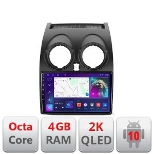 Navigatie dedicata Edotec Nissan Qashqai C-499 Android Octa Core Ecran 2K QLED GPS 4G 4+32GB 360 KIT-499+EDT-E409-2K