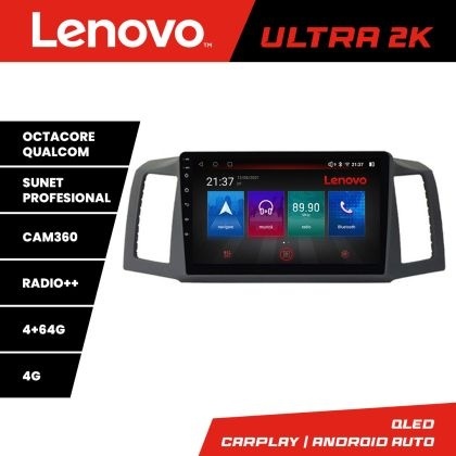 Navigatie Jeep Grand Cherokee 2008-2010 Android radio gps internet 8 core QLED Qualcomm 4+64 360 Lenovo KIT-cherokee-2009+ULTRA-10-4+64