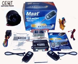 ALARMA AUTO MAAT 675 SISTEM DE SECURITATE CU TELECOMANDA! MONTAJ AUTORIZAT IN TOATA TARA LA CEL MAI BUN PRET !