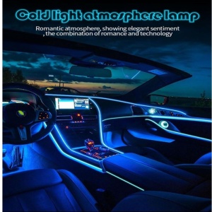 Kit 18 in 1 Lumini Ambientale Auto Dinamice, Symphony, Wireless cu Aplicatie Telefon Bluetooth, 2 Zone, 12V, CARGUARD LAA002