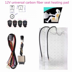 Kit Incalzire In Scaune Auto Universal Carbon Buton Rotund Push Slim 3 Trepte RGB Montaj Profesional In Toata Tara!