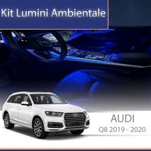 Lumini ambientale dedicate Audi Q8 2019-2020 set complet control telefon sau sistem original