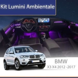 Lumini ambientale dedicate BMW X3 X4 (F25 F26) 2012-2017 set complet control telefon sau sistem original