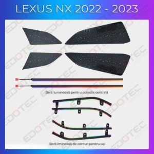 Lumini ambientale dedicate Lexus NX 2022 set complet control telefon sau sistem original