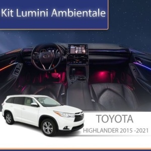Lumini ambientale dedicate Toyota Highlander 2015-2021 set complet control telefon sau sistem original