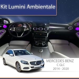 Lumini Ambientale dedicate trimuri usi picioare Mercedes C W205 coupe pe sistemul original sau telefon AMB-ME-W205-COUPE