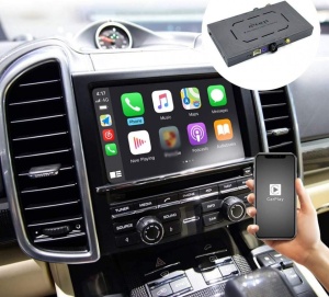 MODUL APPLE CARPLAY SI ANDROID AUTO WIRELESS DEDICAT PORSCHE CAYENNE MACAN PANAMERA 911 BOXSTER CU SISTEM PCM 3.1 INTRARE CAMERA FAȚĂ SPATE