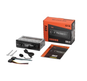 MP3 Player Auto 1DIN GAS MAX M100-BT 4x50W Carkit Bluetooth A2DP Radio Iluminare Multicolora