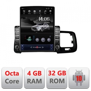 NAVIGAȚIE ANDROID 10 DEDICATA VOLVO S60 2008-2014 ECRAN CAPACITIV TIP TESLA 9,7" PROCESOR OCTACORE 4GB RAM 32GB MEMORIE INTERNA DVR CARKIT BLUETOOTH MIRROR LINK MODEL TESLA KIT-S60-08+EDT-E709