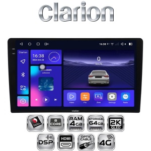 Navigatie Android 13, CLARION GL-700, 4+64GB, Ecran 2K 9.5" QLED, Procesor Octa-core, 2Ghz, Internet 4G, Bluetooth 5.1, Sunet DSP