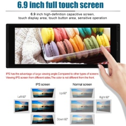 Navigatie Android 1DIN Universala Ecran 6.9'' 4+64GB Internet SIM 4G USB Bluetooth Carkit Carplay Wireless