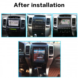NAVIGATIE ANDROID 9.0 DEDICATA TOYOTA LAND CRUISER PRADO J120 ECRAN 10.4'' TESLA STYLE 6-CORE 4G RAM WIFI 32GB DVR GPS WAZE MODEL PREMIUM EDOTEC EDT-T456-6Core