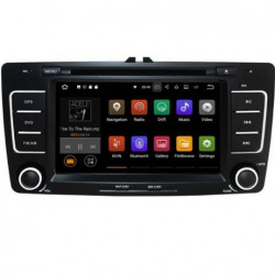 NAVIGATIE ANDROID DEDICATA SKODA OCTAVIA 2 ECRAN 8'' CAPACITIV 16GB 2GB RAM INTERNET 3G WIFI QUAD-CORE 1,6 GHZ DVR CARKIT BLUETOOTH MIRROR LINK MODEL PREMIUM
