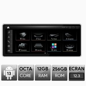 Navigatie Audi A6 C7 MMI3G+ High si RMC, Android, Octa Core, 12+256, 12.3", Qled 2K 2400x900, Qualcomm 680 EDT-A6-4G-V4