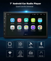 NAVIGATIE CARPAD 2DIN UNIVERSALA ANDROID 8.1 EDOTEC EDT-E200 ECRAN 7'' CAPACITIV USB INTERNET 3G DVR WAZE GPS